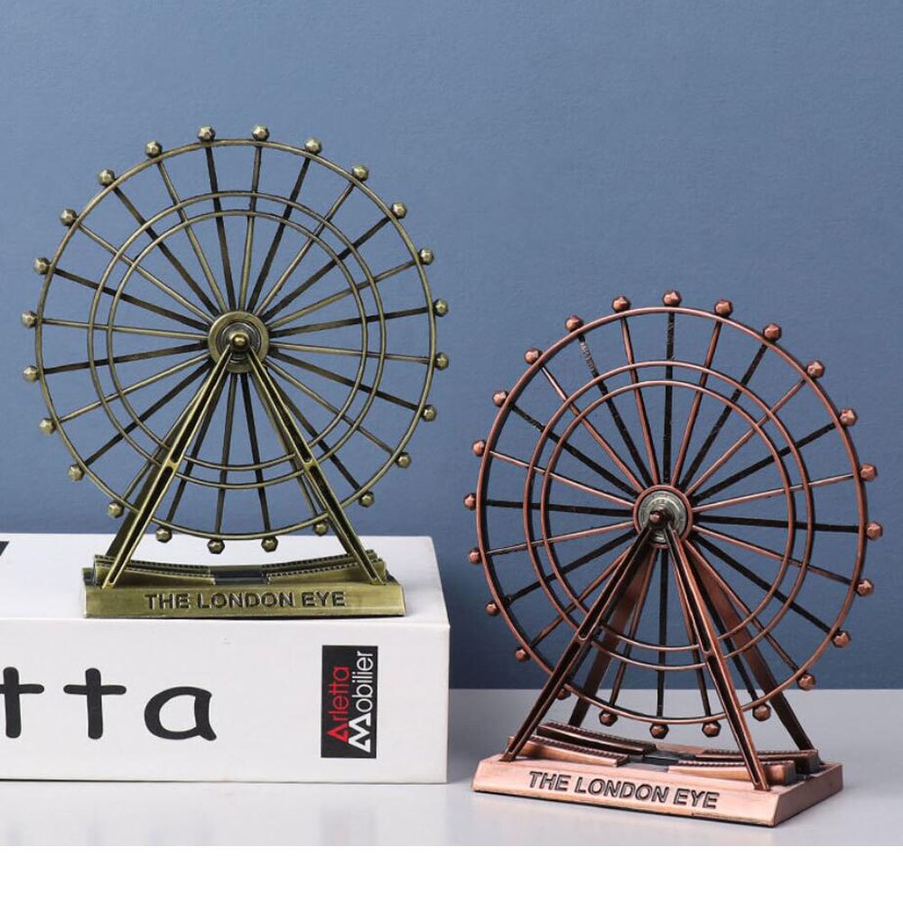 Metal crafts wrought iron ferris wheel decoration home living room desk decorations