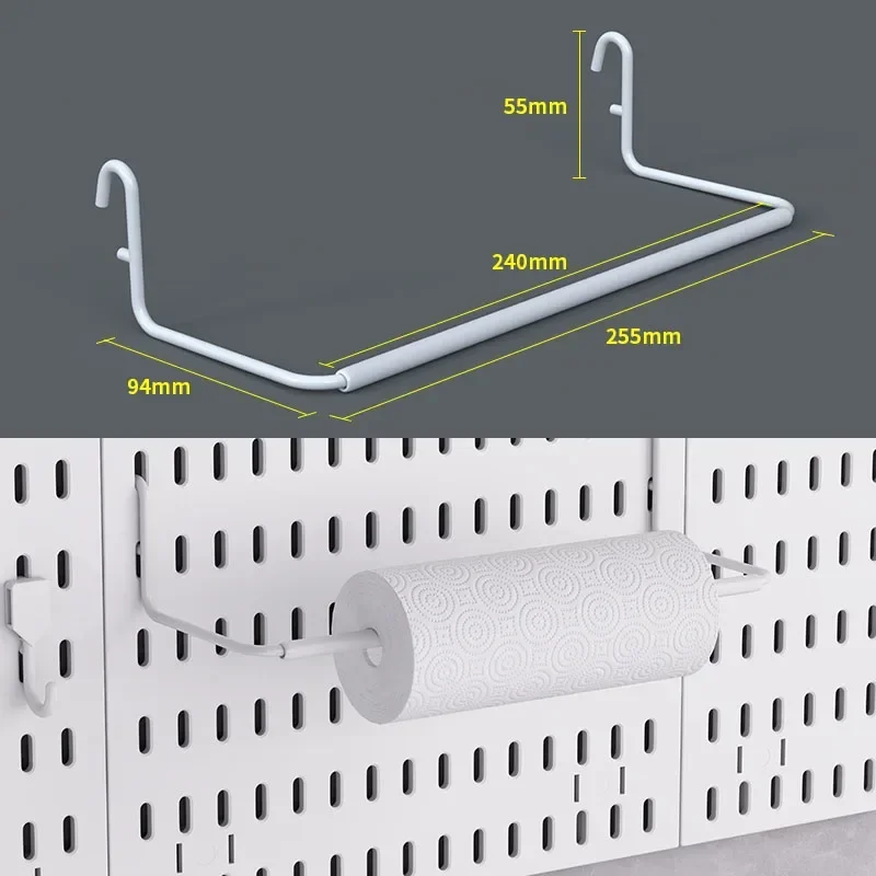 Nordic Pegboard Wall DIY Door Organizer Mounted Rack Garage Panel Shelf Kitchen Display Shelf Accessory Organizer Perforated: Blue