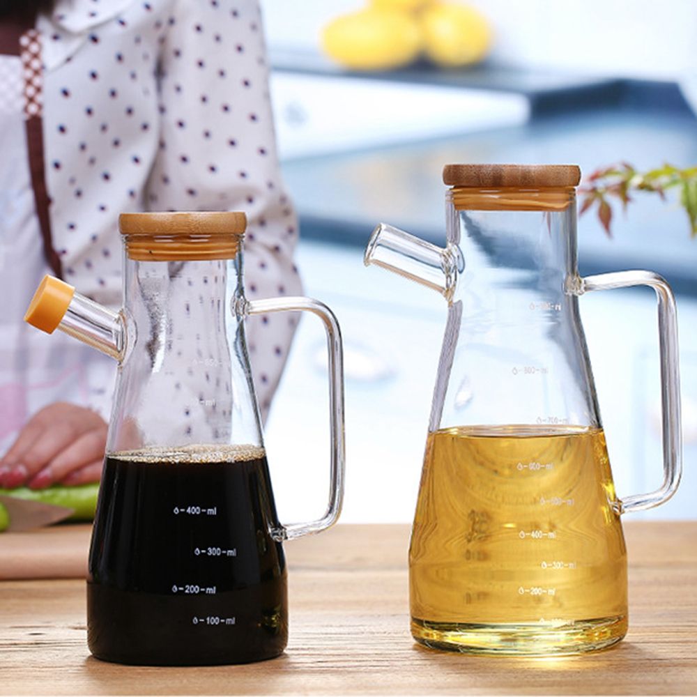1Pcs Glass Storage Bottles Soy Sauce Container Baking Oil Dispenser Condiment Bottle Oil Bottle Kitchen Tools
