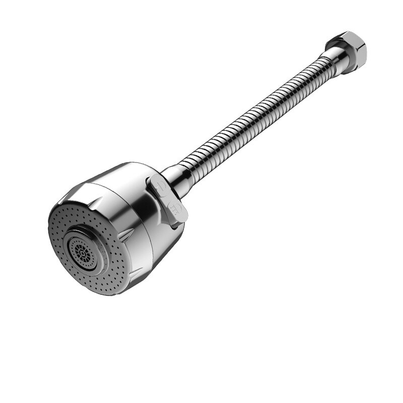 360 Degree Swivel Kitchen Faucet Aerator Bubbler Adjustable Dual Mode Sprayer Filter Diffuser Water Saving Nozzle Fauc Connector: Long section