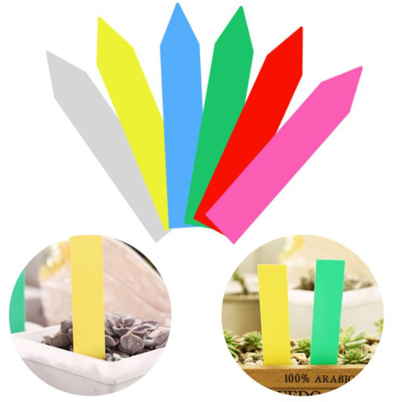 100/20 Pcs Gardening Plant Label Waterproof Plant Markers Plastic Insert Ground Card T shaped Plant Sign