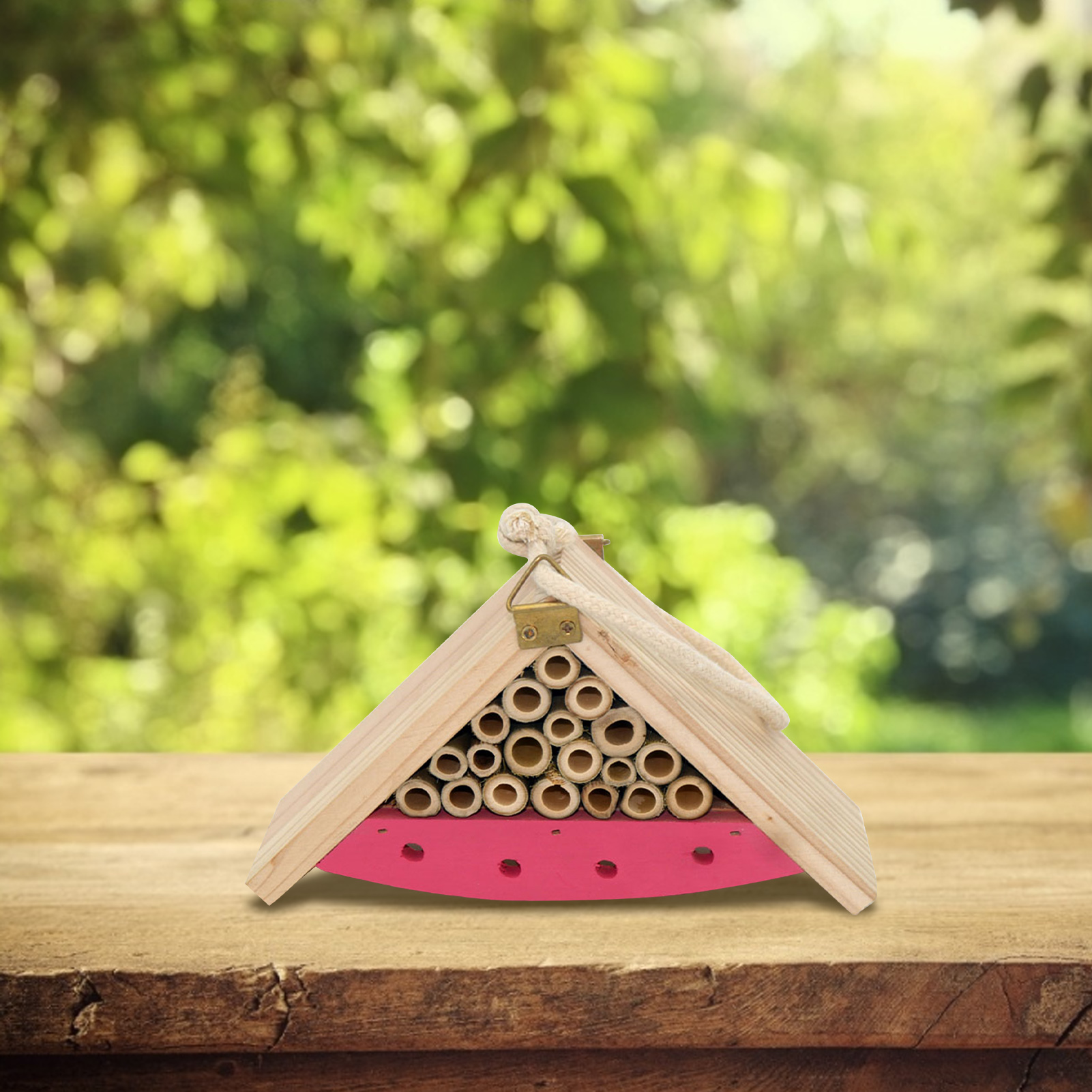 Painted Wooden Insect Bee House Wood Bug Room Hotel Shelter Garden Decoration Nests Box Insects Box Functional