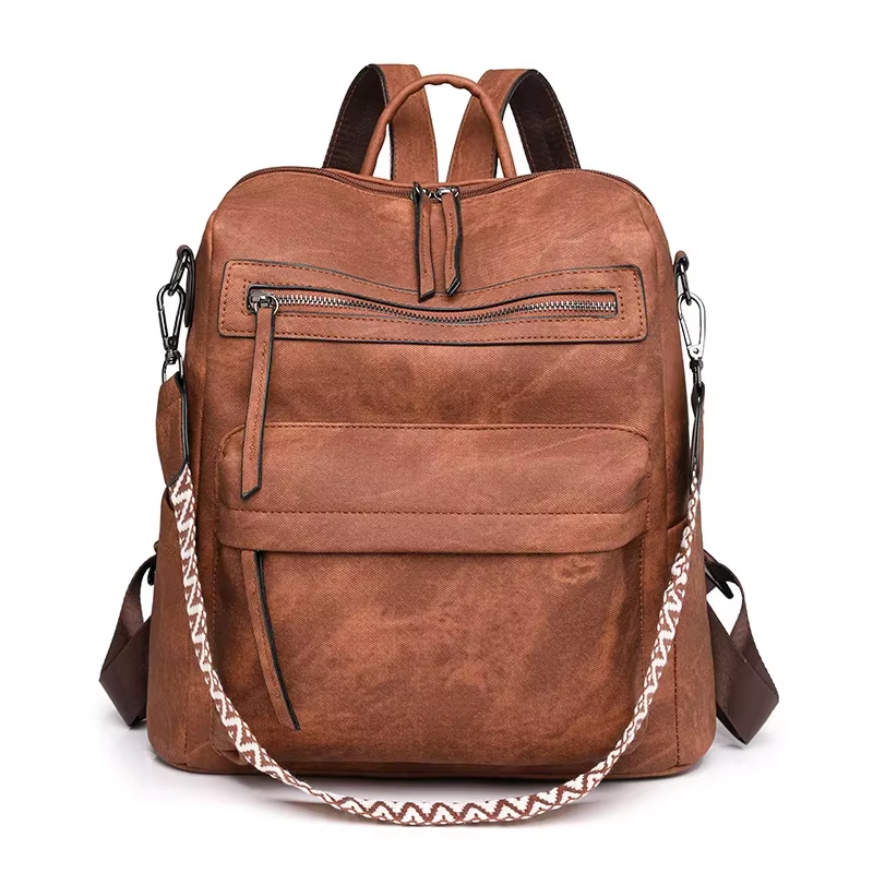 Wasserdichter Rucksack aus Leder für Damen, Diebstahlsicherer Rucksack, umwandelbar, modisch, lässig, Umhängetasche für Reisehandtaschen