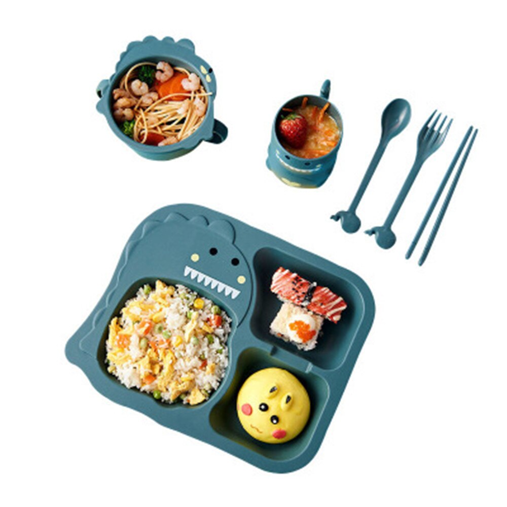 Plato de silicona de dinosaurio para bebé, vajilla de silicona para niños, plato antideslizante, tazón de alimentación de bebé sin BPA, antideslizante