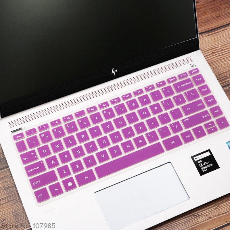 14 Inch Siliconen Laptop Toetsenbord Cover Skin Protector Voor Hp 240 G4 G5 G6 240 G7 G8 Notebook: Purple