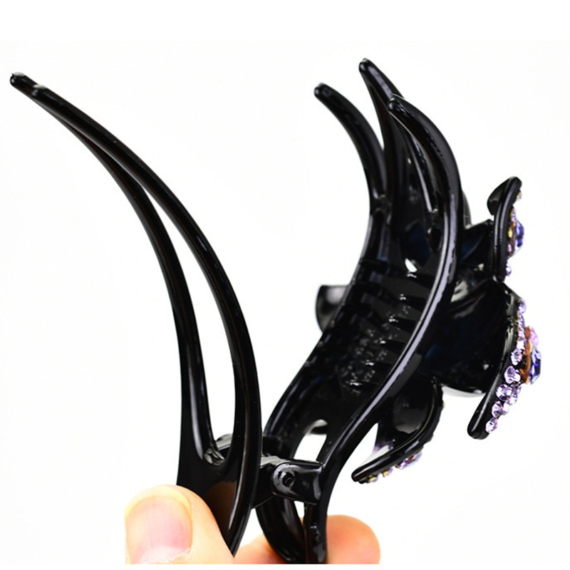 11 Kleuren Hollow Bloemen Haar Clip Barrette Bloem Strass Haarspeld Mode Haaraccessoires Vrouwen Sieraden Haar Klauw Hoofddeksels