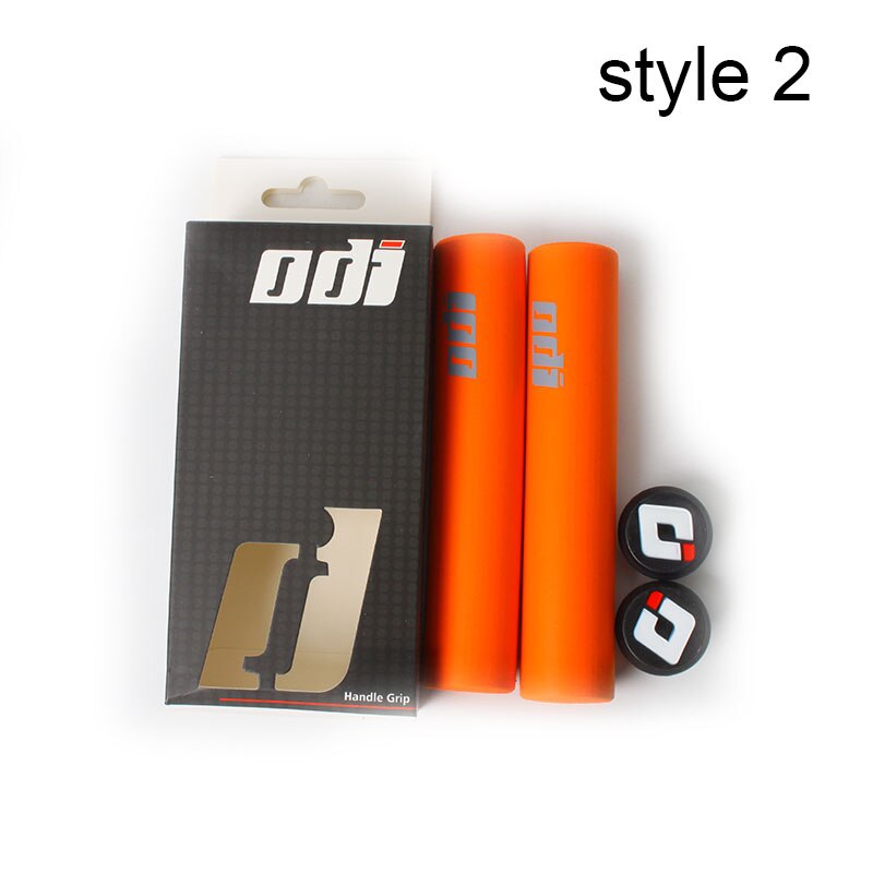 Odi cykelstyre grepp mtb silikon antisladd cykelstång greppskydd 130mm för road mountain hopfällbar blance cykeltillbehör: Orange -1 par-stil 2