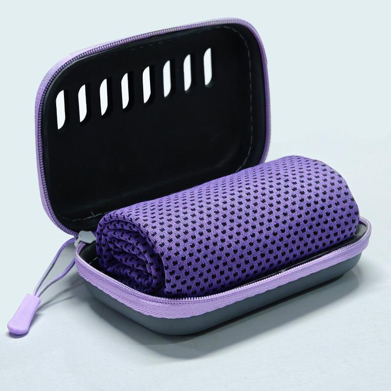 camping koelhanddoeken met EVA-hoes, compacte & draagbare reis-koelhanddoek, snel drogende handdoeken voor sport, gym, wandelen en yoga: Roze