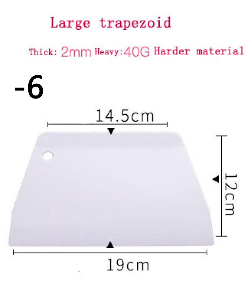 FEIGO Küche Backen Gebäck Schaber Unregelmäßigen Gezackten DIY Kuchen Butter Schaber Runde Platz Transparente Schaber Backen Werkzeug F551: F551-6