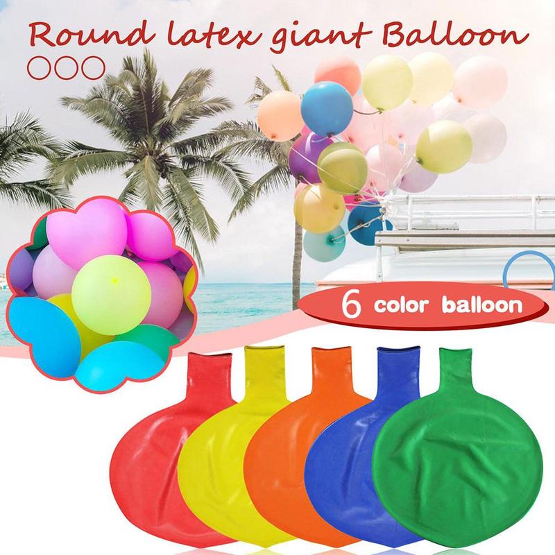 Globos redondos grandes de 72 pulgadas, globos gigantes gruesos y Mate multicolor, grandes, Pastel, para decoraciones de , suministros de juguete