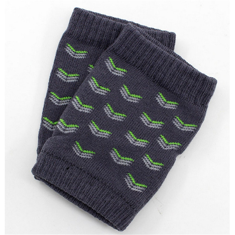 Exquisite Baby Safety Knee Protection Pads Cartoon Cotton Kids Baby Safety Knee Pads Crawling Protector Baby Leg Warmers Kneecap: deep gray