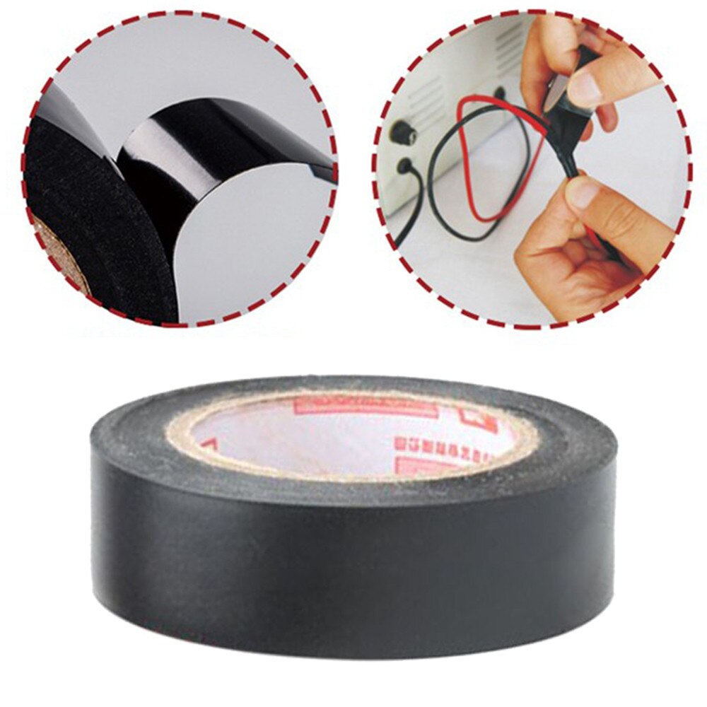 1 Rolls 14.7ft Purpose 6.5inch Vinyl Pvc Black Insulated Electrical Tape Work Supplies Special Tape Work Tool#p30