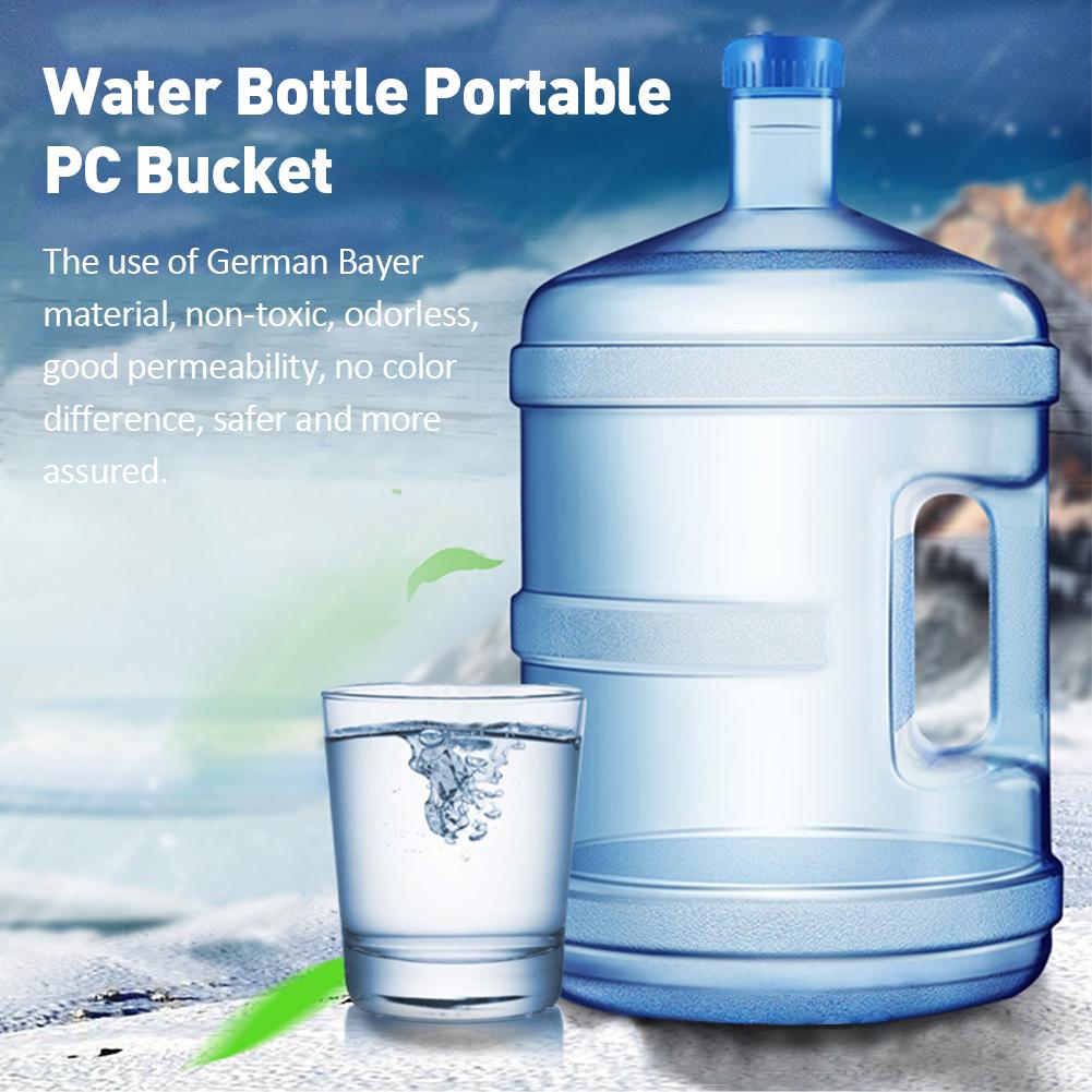 5/7.5L Mineral Water Pure Bucket Water Bottle Portable PC Bucket Household Large Capacity Pure Water Bucket With Handle Bucket