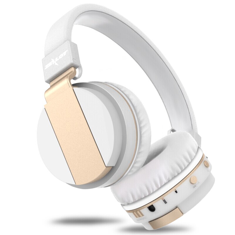 ZEALOT B17 Wireless Bluetooth Headphone Super Bass Stereo Headset FM Radio TF Card Play With Microphone: White