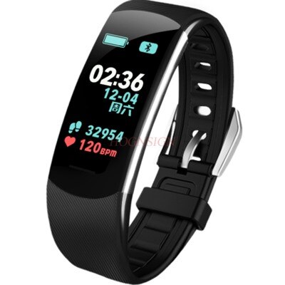 Bloeddrukmeter horloge kleurenscherm slimme armband multifunctioneel hartslag bloeddruk zwemmen waterdicht usb direct: Zwart