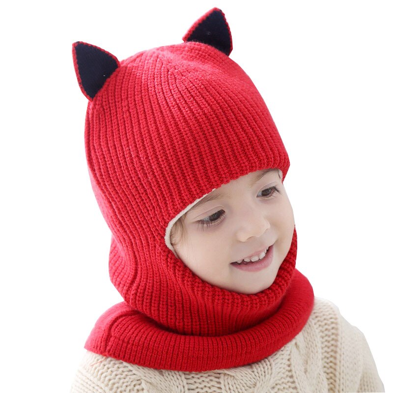 baby meisje winter muts warm en fluwelen Mutsen Gebreide Cap Kids Balaclava Masker Hoeden Meisjes Jongens Gebreide Hoeden Meisje jongen Bonnet Kids Hoeden & Caps