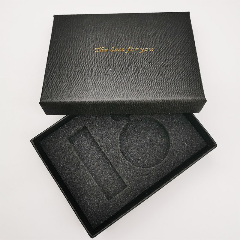 Simple Pocket Watch Box Cool Black Cardboard Cases Best for Men Women