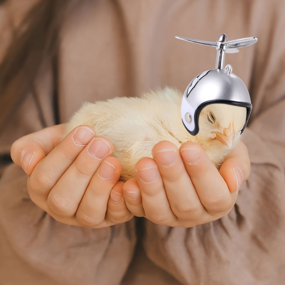 2 sztuk śmieszne kurczaka kask zwierzęta domowe są ochronny sprzęt słońce ochrona przed deszczem kask akcesoria robić kostiumów ptak kur artykuły dla zwierząt: srebro wzór