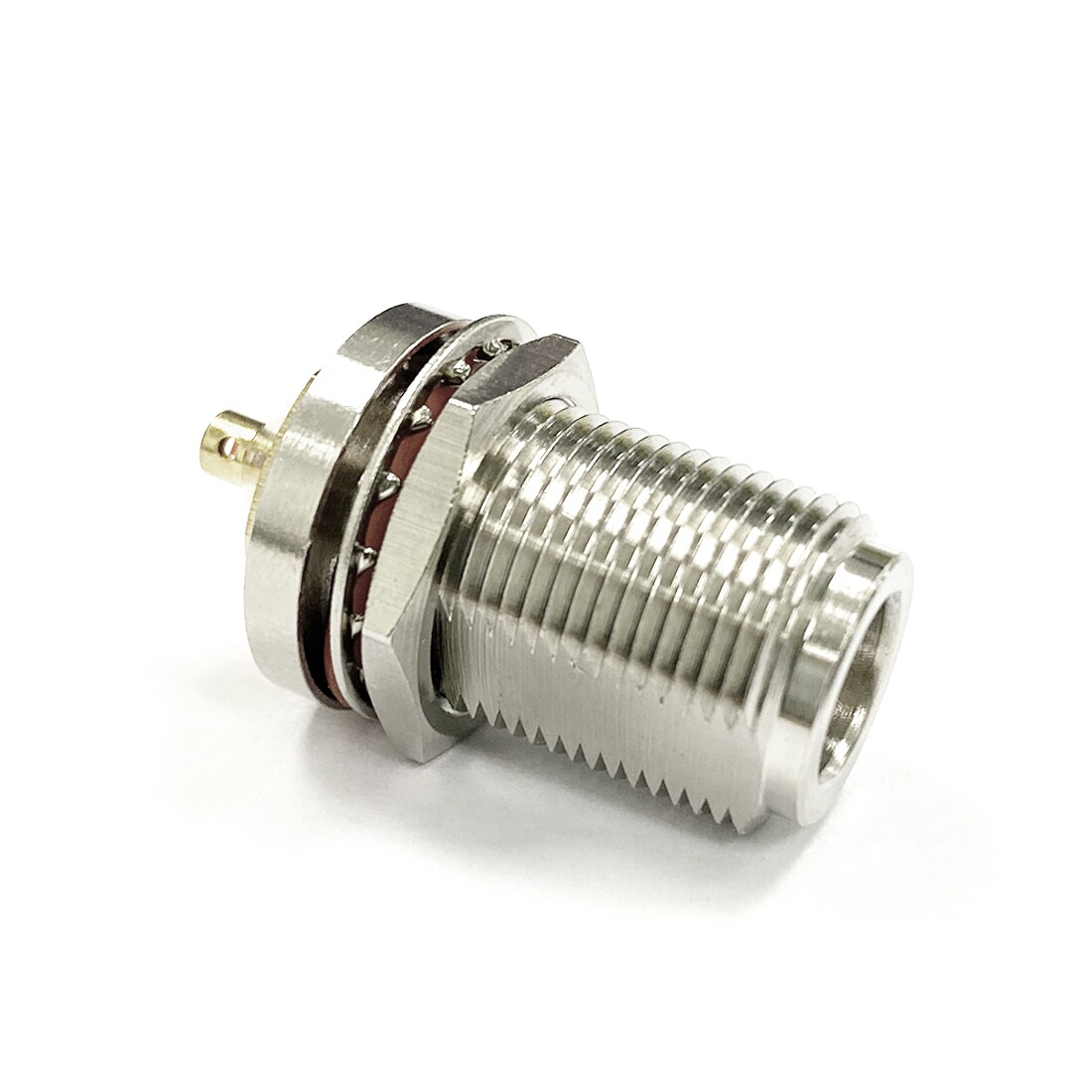 1pc N Weibliche Jack RF koax Konverter Stecker Lot Kabel RG405 086 "Gerade Vernickelt