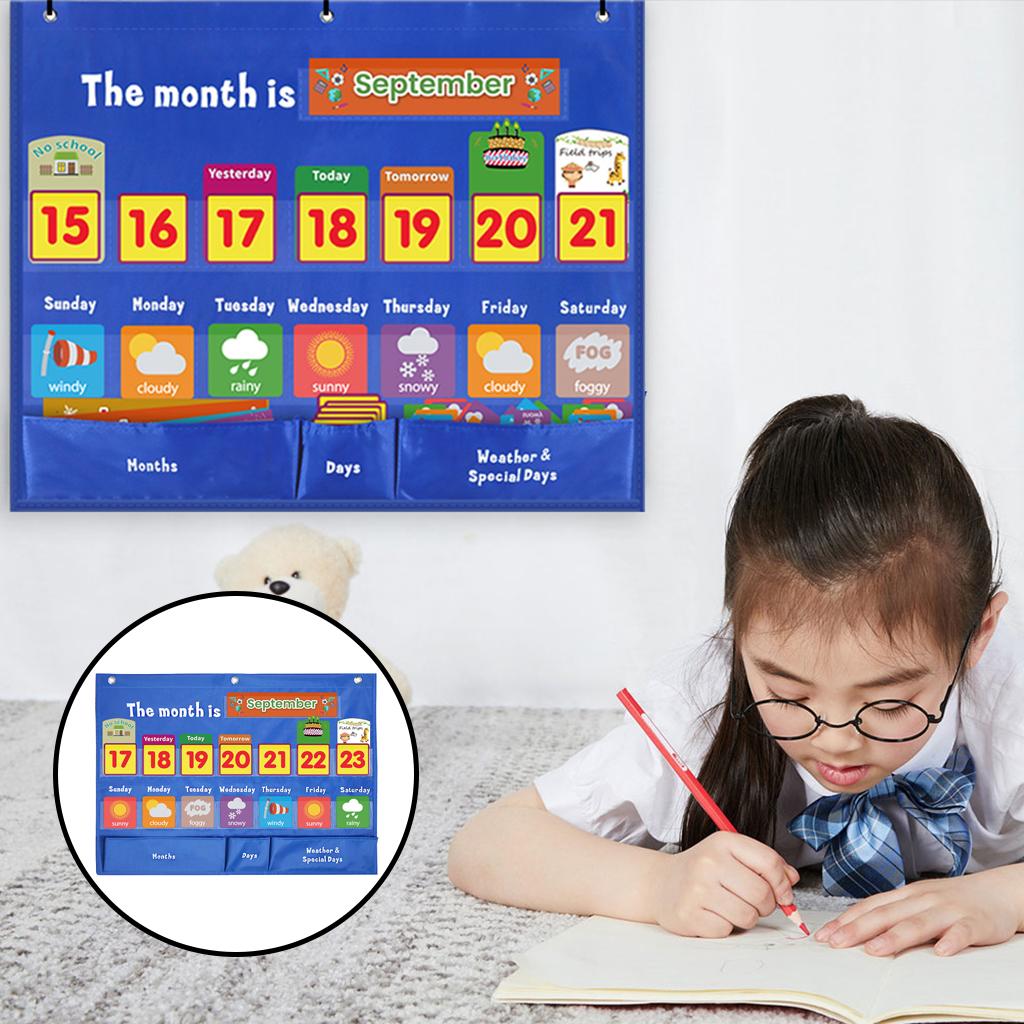 24x18 Inch Weather Chart Early Educational 98 Cards Toys Kids