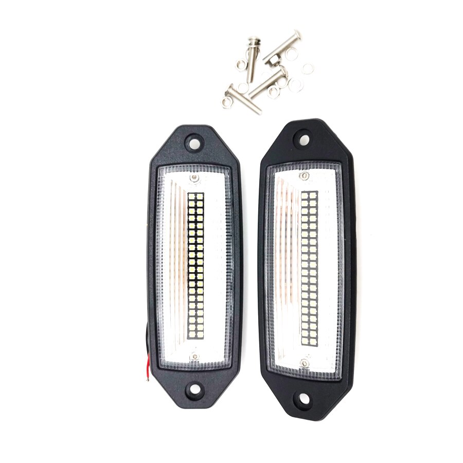 2 x 7" 60W LED LED Fog DRL Light Flush Mount Reverse Lamp Offroad Truck