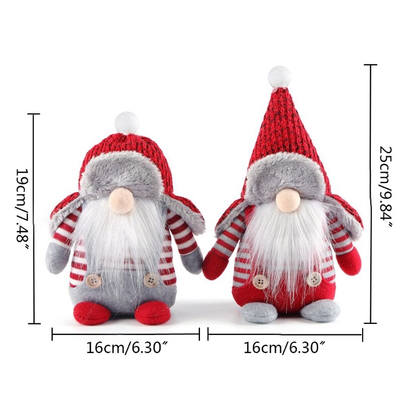 Jul svensk nisse julemand plys legetøj dukke ornamenter hjemme fest dekoration børn xmas