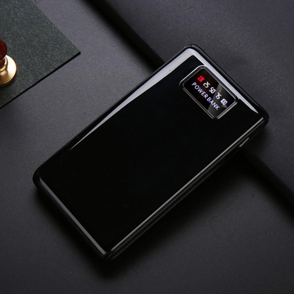 Gratis las powerbank box shell lcd-scherm digitaal display powerbank behuizing module diy kits aangedreven  by 6x 18650 batterij: Zwart