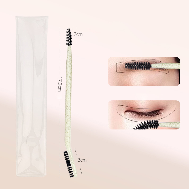Cepillo de doble punta para cejas, 1 piezas, brochas de maquillaje de belleza, aplicador de pestañas, herramienta de maquillaje