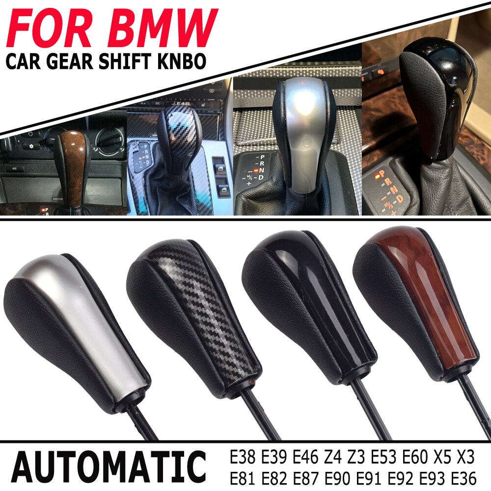 Auto Gear Shift Knob Lever HandBall Automatic For BMW E39 E46 E53 E60 E61 E63 E64 E83 E81 E82 E87 E90 E91 E92 E93 Carbon Fiber