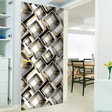 2* Wall Sticker 3D Three-dimensional Simulation Window Tiles Mirror Door Stickers DIY Wallsticker Adhesive Bottom Cloth