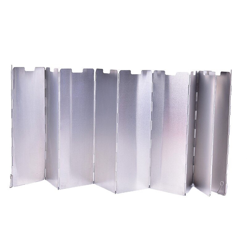 Cocina de Gas plegable de 10 placas para acampar, pantalla de protección contra el viento para exteriores