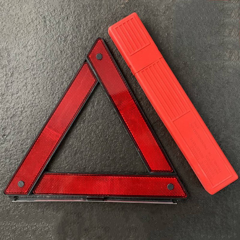 Car Triangle Warning Sign Cars Tripod Emergency Hazard Sign Reflective Stop Sign Board Auto Breakdown Warning Triangle
