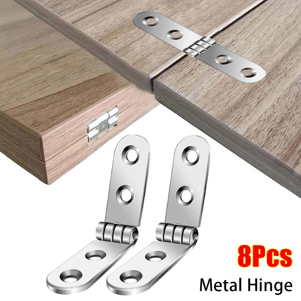 8 stuks 270 graden opvouwbare scharnieren metalen kastdeur scharnieren duurzame klep schroefscharnieren meubelbeslag (exclusief schroeven)
