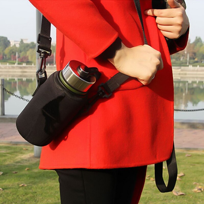 Bouteille porte-bouteille isotherme | Sangle de maintien, sac de couverture isotherme, pochette pour l'extérieur, accessoires bouteille d'eau, Thermos tasse