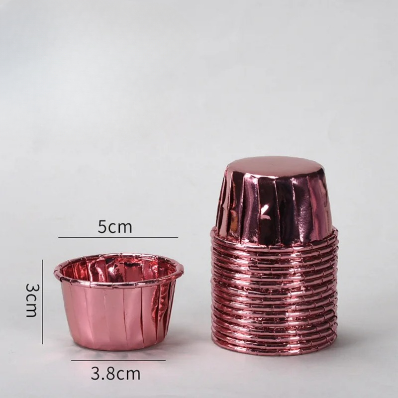 50 Uds. Mini paquete pequeño de papel para tazas de magdalenas, envoltorios para cupcakes, cajas para tazas para hornear, cajas para muffins, herramientas para pasteles DIY, suministros de cocina para hornear
