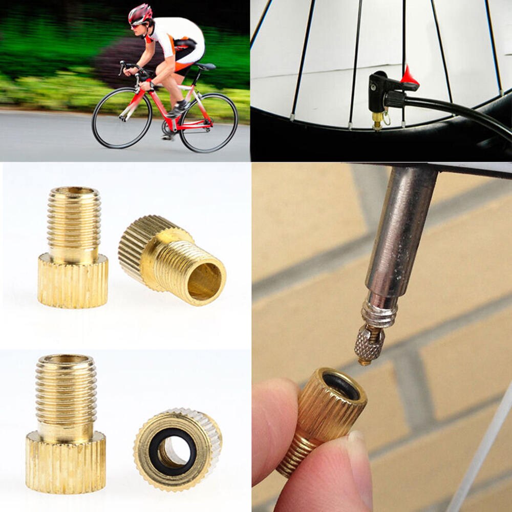 5 st ventil adapter pump cykel konvertera koppar cykel luftventil adapter adaptrar hjul gas munstycke rör verktyg