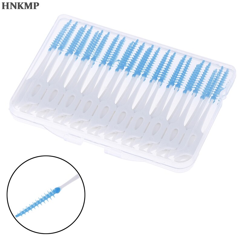 40Pcs/Box Push-Pull Interdental Brush 0.7mm Gum Orthodontic Wire Brush Oral Care