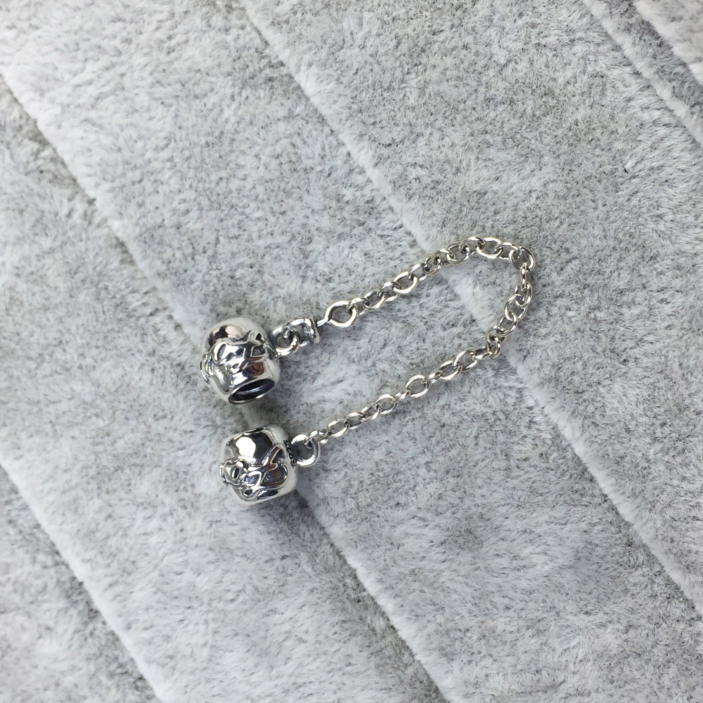 100% 925 en argent sterling classique en forme de coeur château dames bracelet à breloques bricolage accessoires chaîne de sécurité entier: 5005