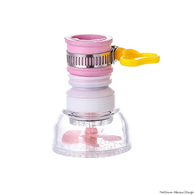 360 Graden Draaibare Waterbesparende Kraan Tap Diffuser Kraan Nozzle Extenders Filter Water Kraan Waskolf Spatwaterdicht Filter: Pink 2