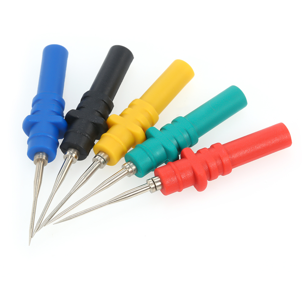 5pcs Oscilloscope Probe Pins Set Upgraded Version HT307 Automotive Diagnostic Test Accessories Back Pinning Probes Handheld Oscilloscope Probe Needle Oscilloscope Accessories