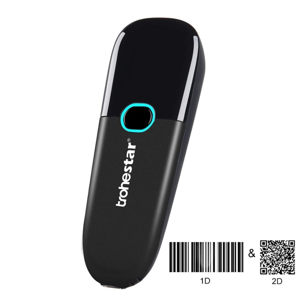 Trohestar Wireless Barcode Scanner Compatible with Bluetooth Function 2.4GHz Connection logistics scanner for supermarkets Code