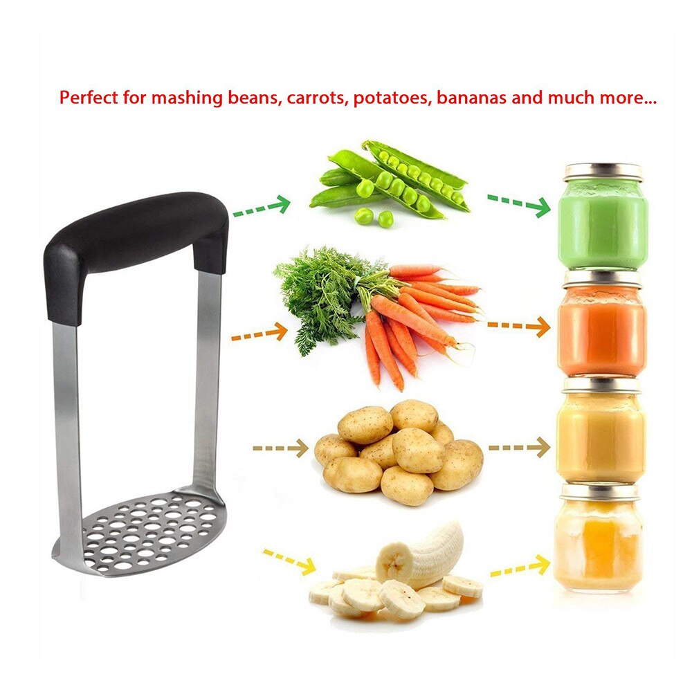 Potato Masher Stainless Steel Potato Masher Ricer For Mashed Potato Creamy Mashed Potato Vegetable And Fruit Press Crusher CD