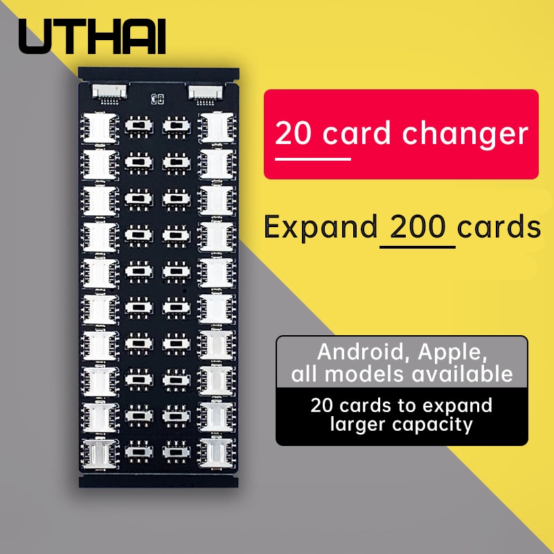 Cambiador de tarjetas Dispositivo multitarjeta Ranura para tarjeta externa Android Apple Universal 20 Expansión Tarjeta Sim para teléfono móvil de gran capacidad