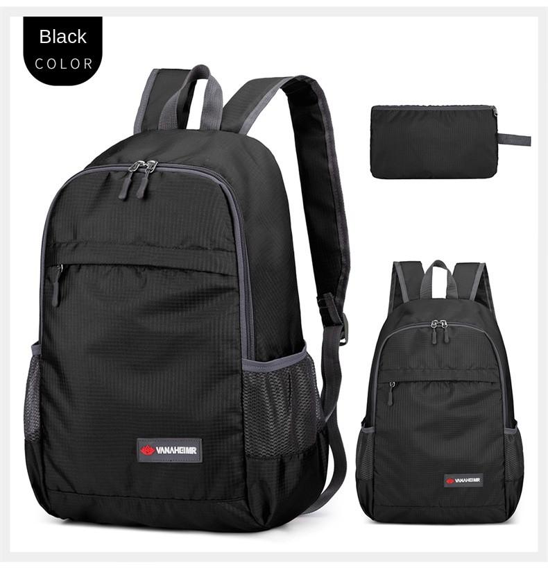 Mochila de deportes al aire libre para mujer, morral de viaje impermeable de gran capacidad para niñas, mochilas escolares casuales simples, verano 2022: black