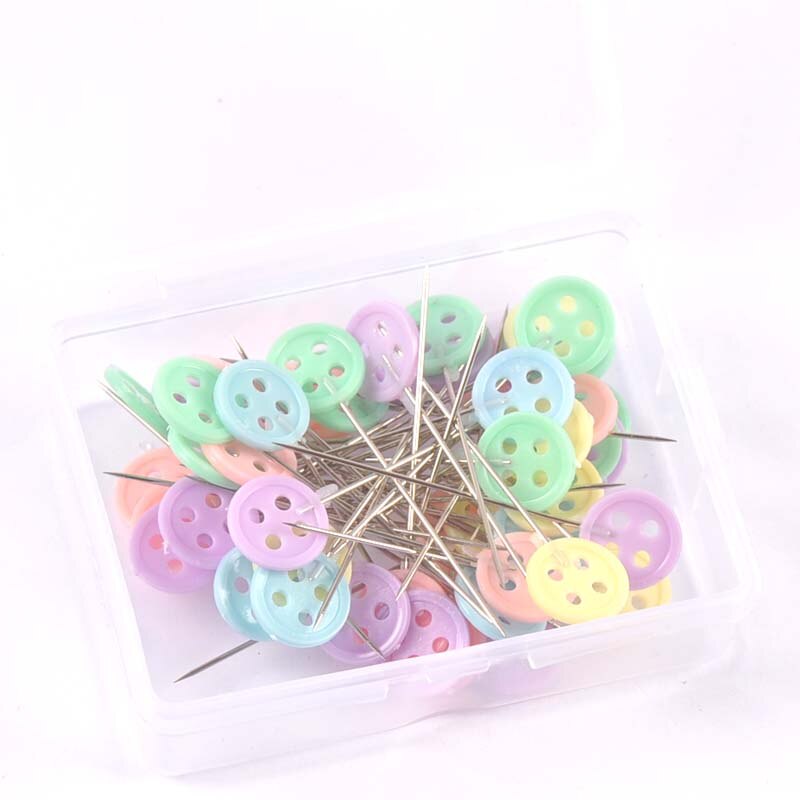 50 Stks/doos Spelden Borduren Patchwork Pin Gemengde Bloem Hoofd Naaien Tool Naald Arts Cp3044: 3