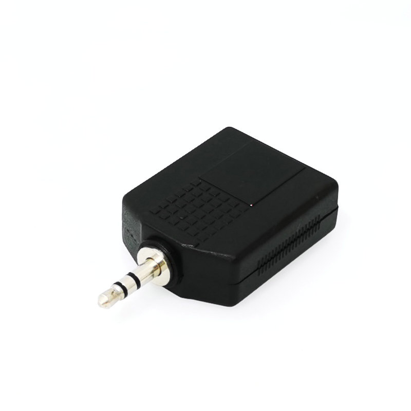 1/4 lydjack 6.35mm 3.5mm kontakter jack for hodetelefon mikrofon splitter omformer 6.3 3.5: 3.5mm to 2 6.35 / 3- polet