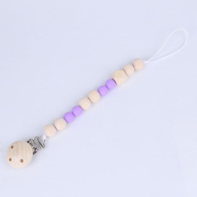 Baby Pacificeren Houten Fopspeen Clip Baby Fopspeen Fopspeen Clips Leash Strap Voor Fopspeen Ketting Voeden Speelgoed