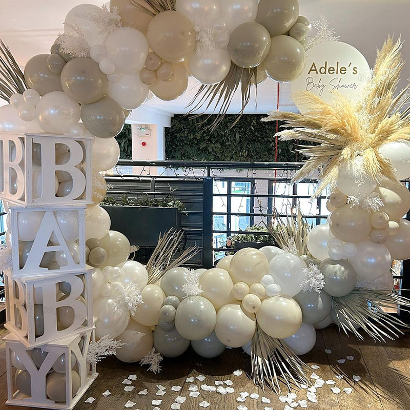 Holle Baby Letters Frame Stand Mozaïek Vullen Ballonnen Doos KT Board Alfabet DIY Brief Baby Douche EEN Verjaardagsfeestje Decor