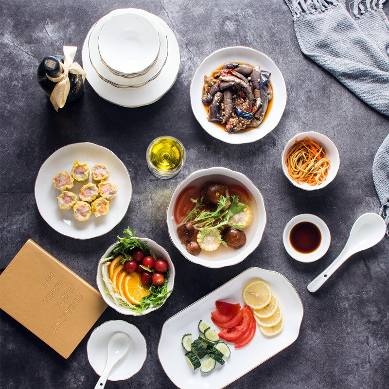 Dish Set Ceramic Plates and Dishes Bone China Tableware Plates ceramic dish dinner set plates and dishes plate dishes