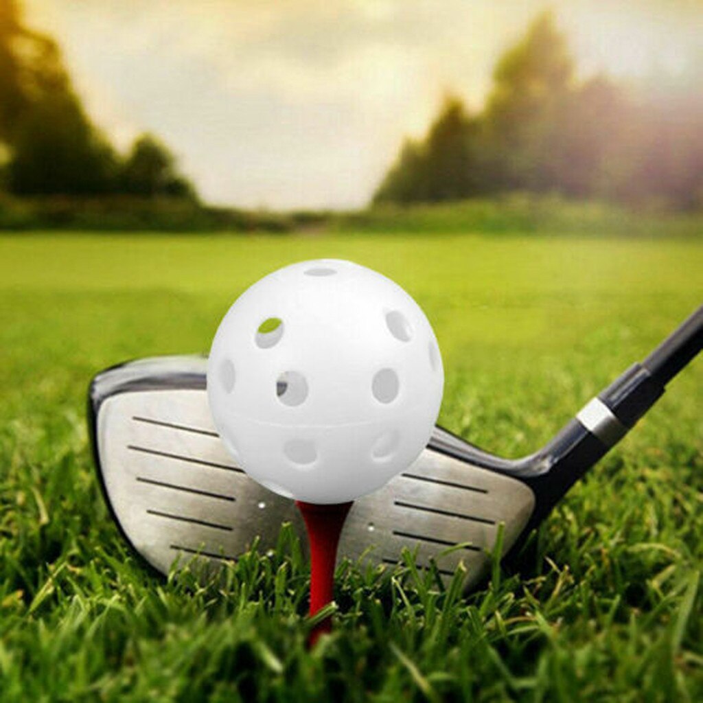 50 Pcs Golf Ballen Plastic Holle Golf Praktijk Bal Lege Gat Gat Bal Indoor Oefening Bal Мяч Для Гольфа # A10